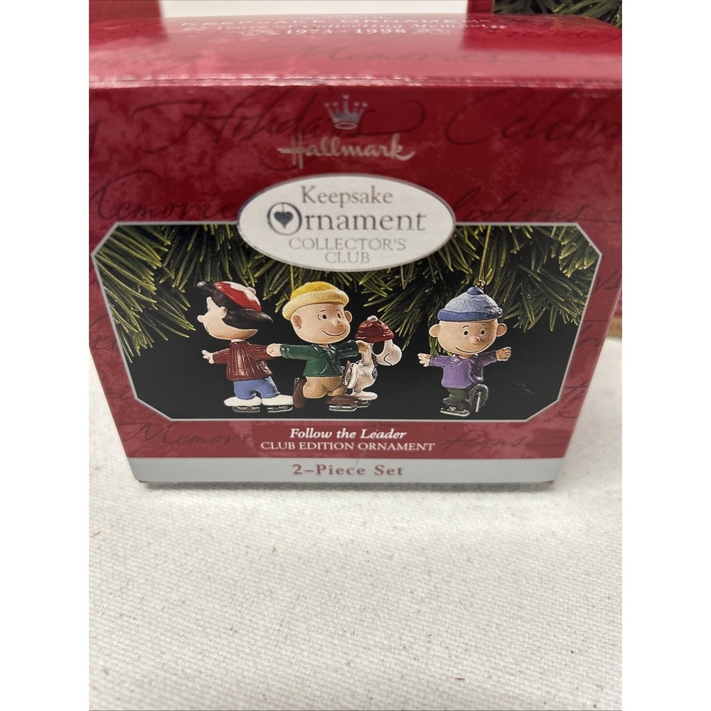 Hallmark Ornaments FOLLOW THE LEADER 1998 SNOW DAY PEANUTS 1999 Collectors Club - Picture 9 of 10